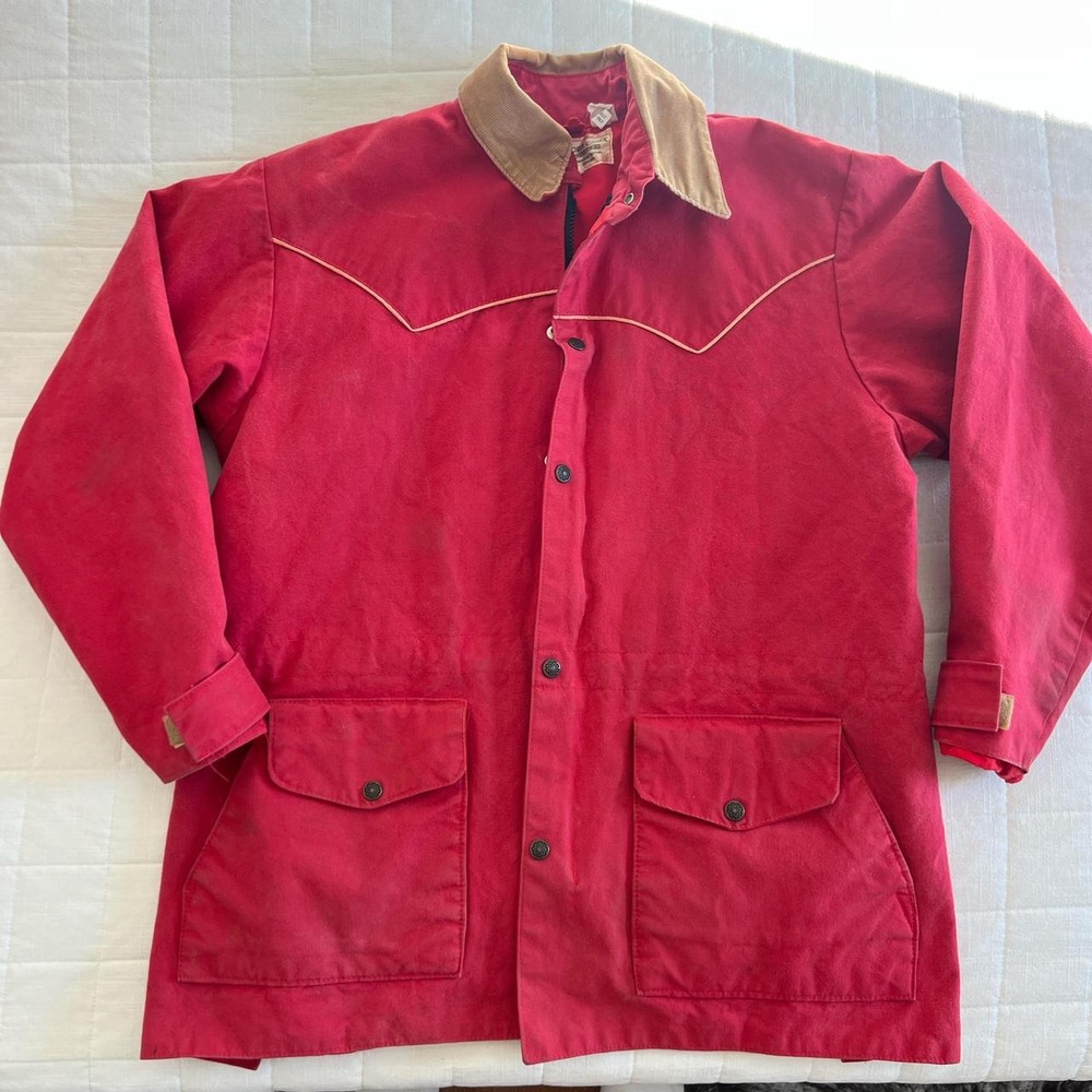 Vintage Red Western Canvas Chore Jacket | Workwear Barn Jacket | Americana